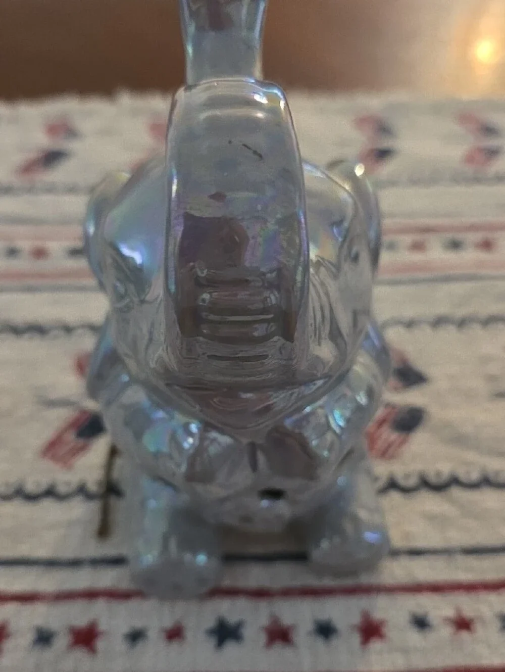 Iridescent Gray Elephant Ceramic Accent - Home Accents